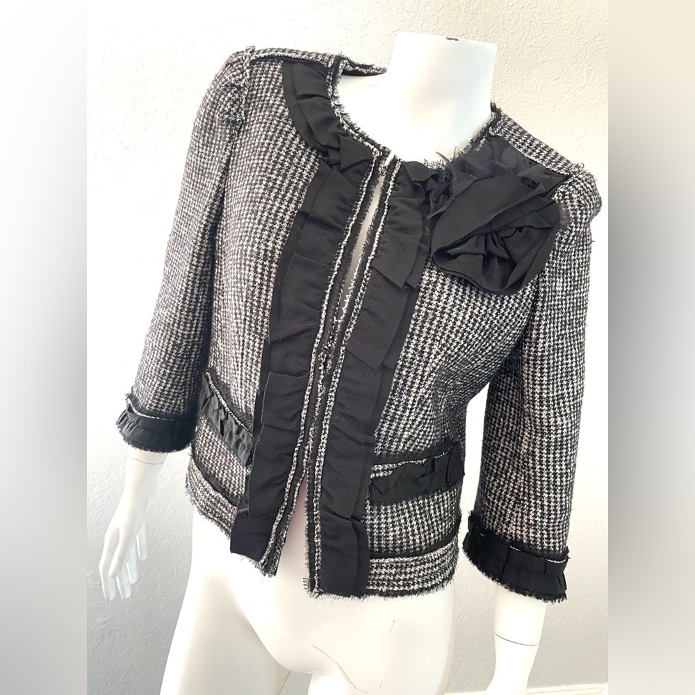 Ann Taylor tweed wool blend jacket size 6P - Picture 2 of 7